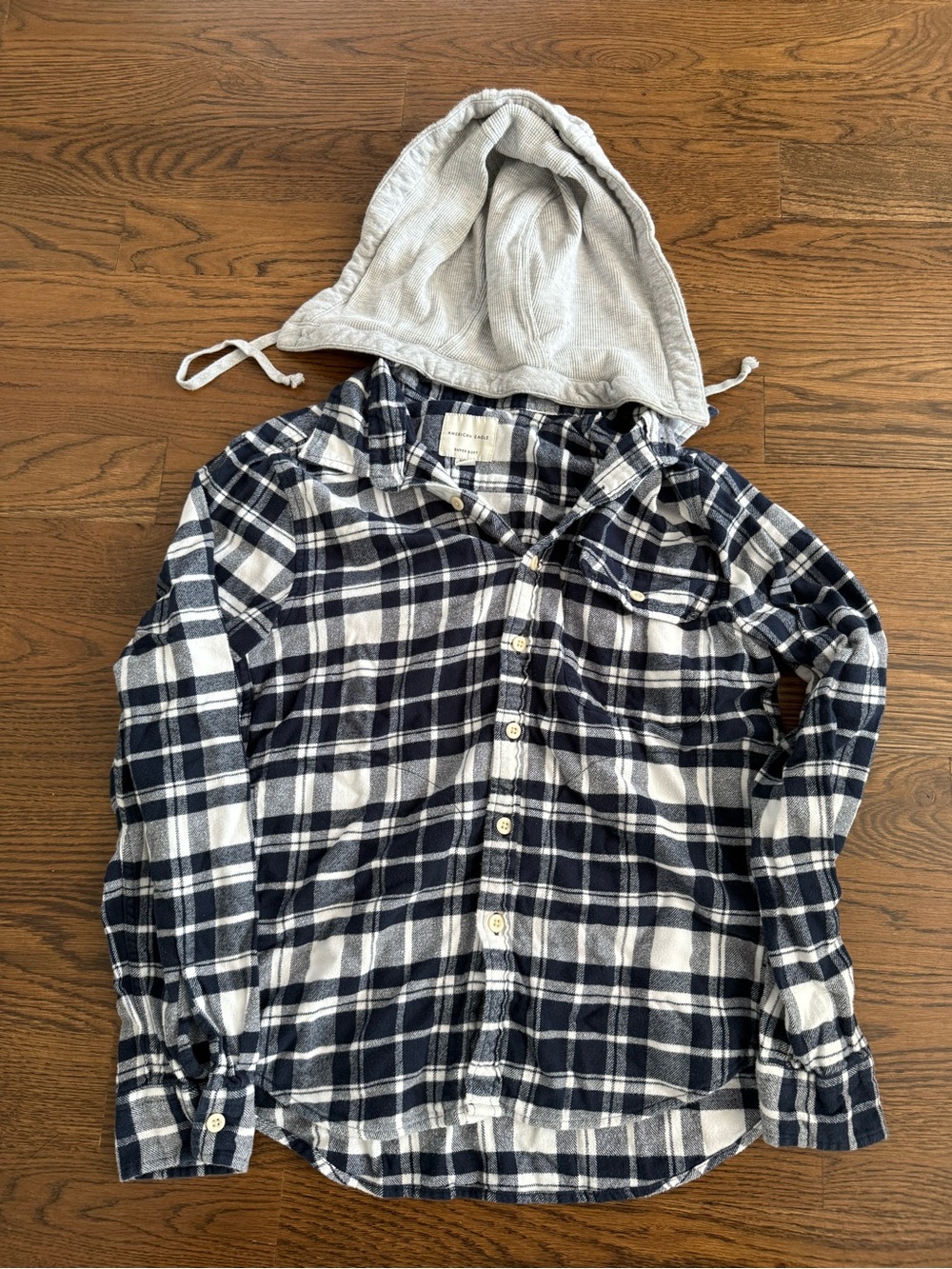 American Eagle Super Soft Hooded Flannel Shirt / like new